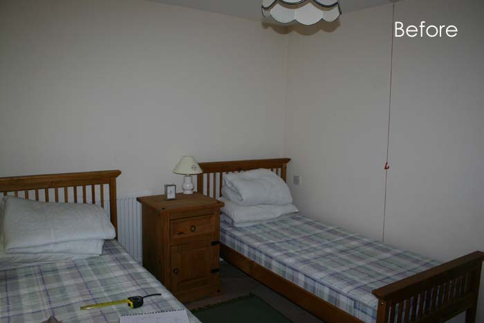 Guest room at Becketts Close before refurbishment